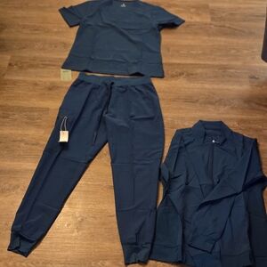 Women's Navy 3-Piece Active Set - Unbranded